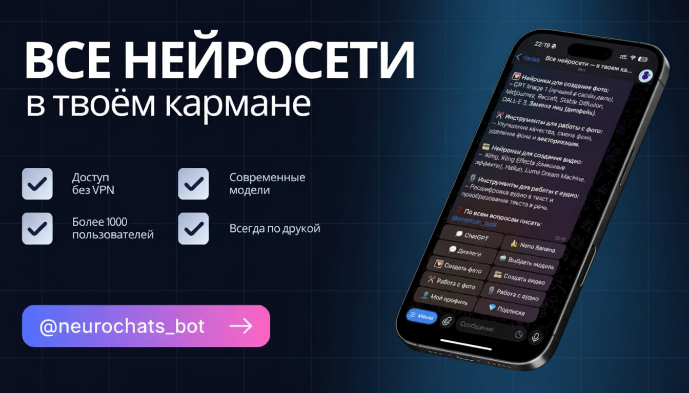 Попробуйте наш AI бот прямо в Telegram