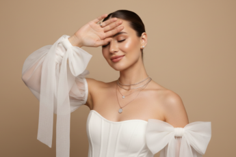 Промпт для фото в стиле 👰 Невеста в белом: элегантный студийный портрет