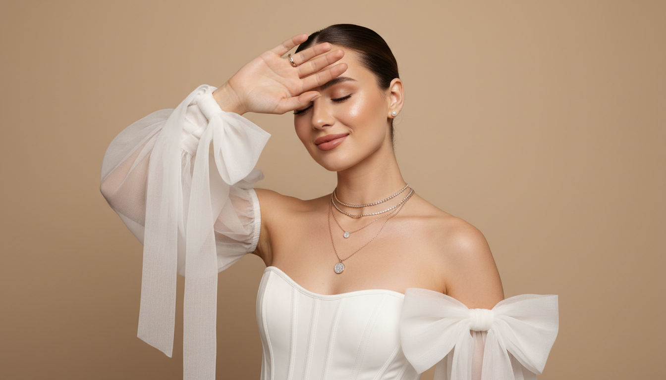 Промпт для фото в стиле 👰 Невеста в белом: элегантный студийный портрет