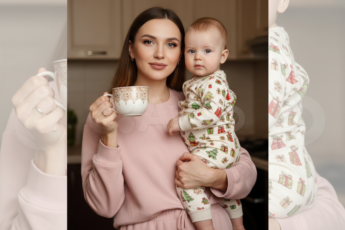 Промпт для фото в стиле 🏠 Уютное утро мамы и малыша