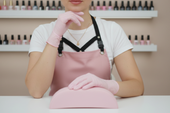 Промпт для фото в стиле 💅 Уютная атмосфера nail-мастера в розовых тонах