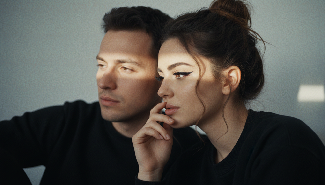 Промпт для фото в стиле 🎬 Интимный момент в лучах утреннего солнца