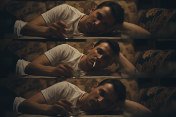 Промпт для фото в стиле 🎬 Одинокий вечер: кадры в полумраке