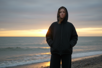 Промпт для фото в стиле Женщина на морском берегу