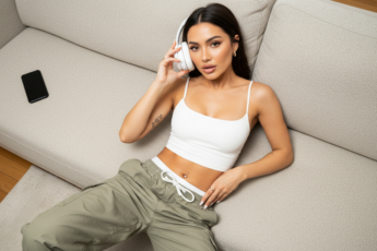 Промпт для фото в стиле 📸 Атмосферный селфи-портрет в стиле домашнего лайфстайла