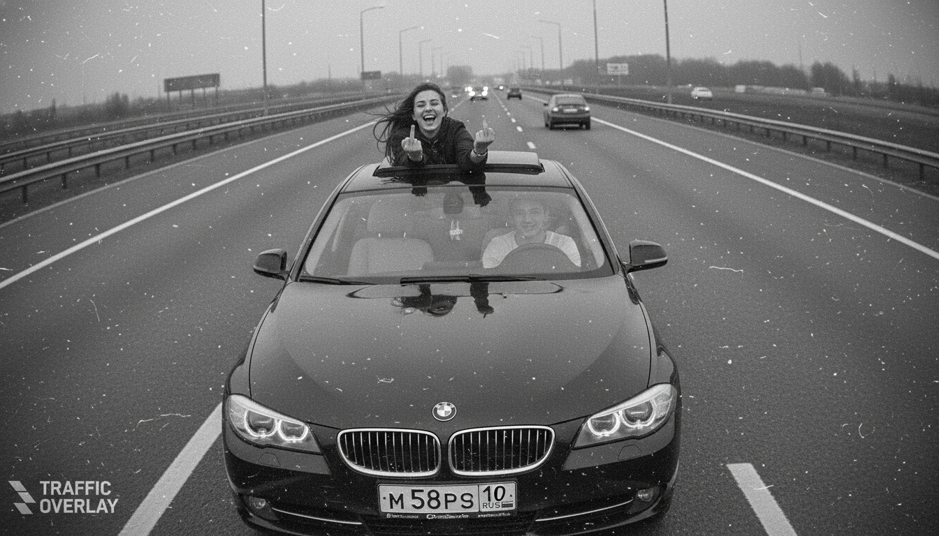 Промпт для фото в стиле 📸 Дерзкий привет с камеры наблюдения