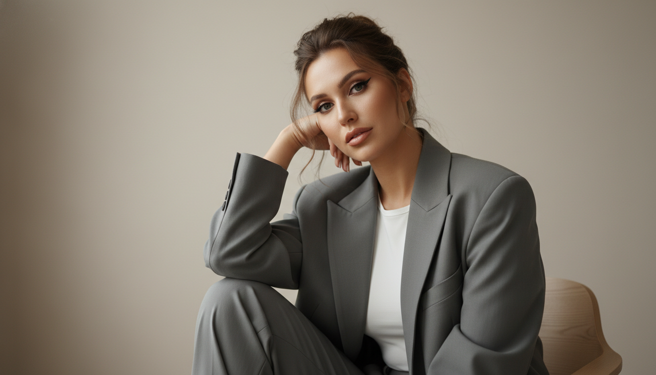 Промпт для фото в стиле 📸 Элегантный бизнес-портрет в минималистичном стиле