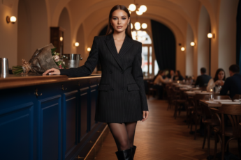 Промпт для фото в стиле 🌃 Роковая красотка в баре: вечер обещает быть интересным