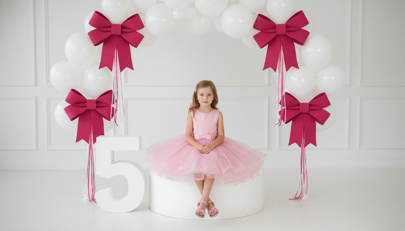 Промпт для фото в стиле 🎈 Маленькая принцесса на праздничной фотосессии