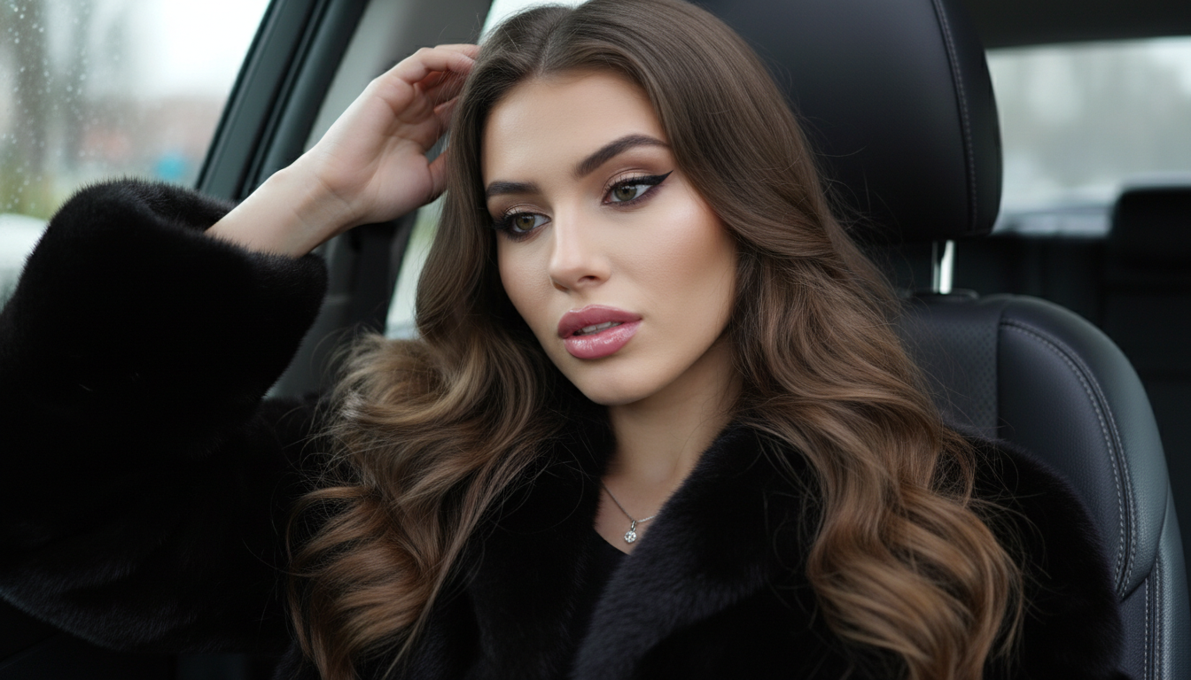 Промпт для фото в стиле 🚗 Роскошное селфи в машине: когда хочется быть собой