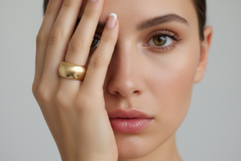 Промпт для фото в стиле 📸 Портрет в стиле минимализма: взгляд сквозь пальцы