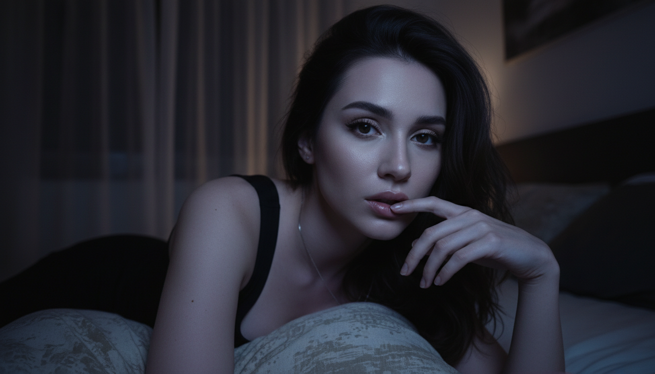 Промпт для фото в стиле 📱 Ночное селфи в стиле неонуар