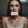 Промпт для фото в стиле 💋 Страстное признание в любви: записка в зубах
