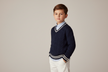 Промпт для фото в стиле 📸 Идеальный кадр юного джентльмена в студии