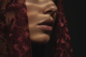 Промпт для фото в стиле 🎭 Тайна за бордовым кружевом