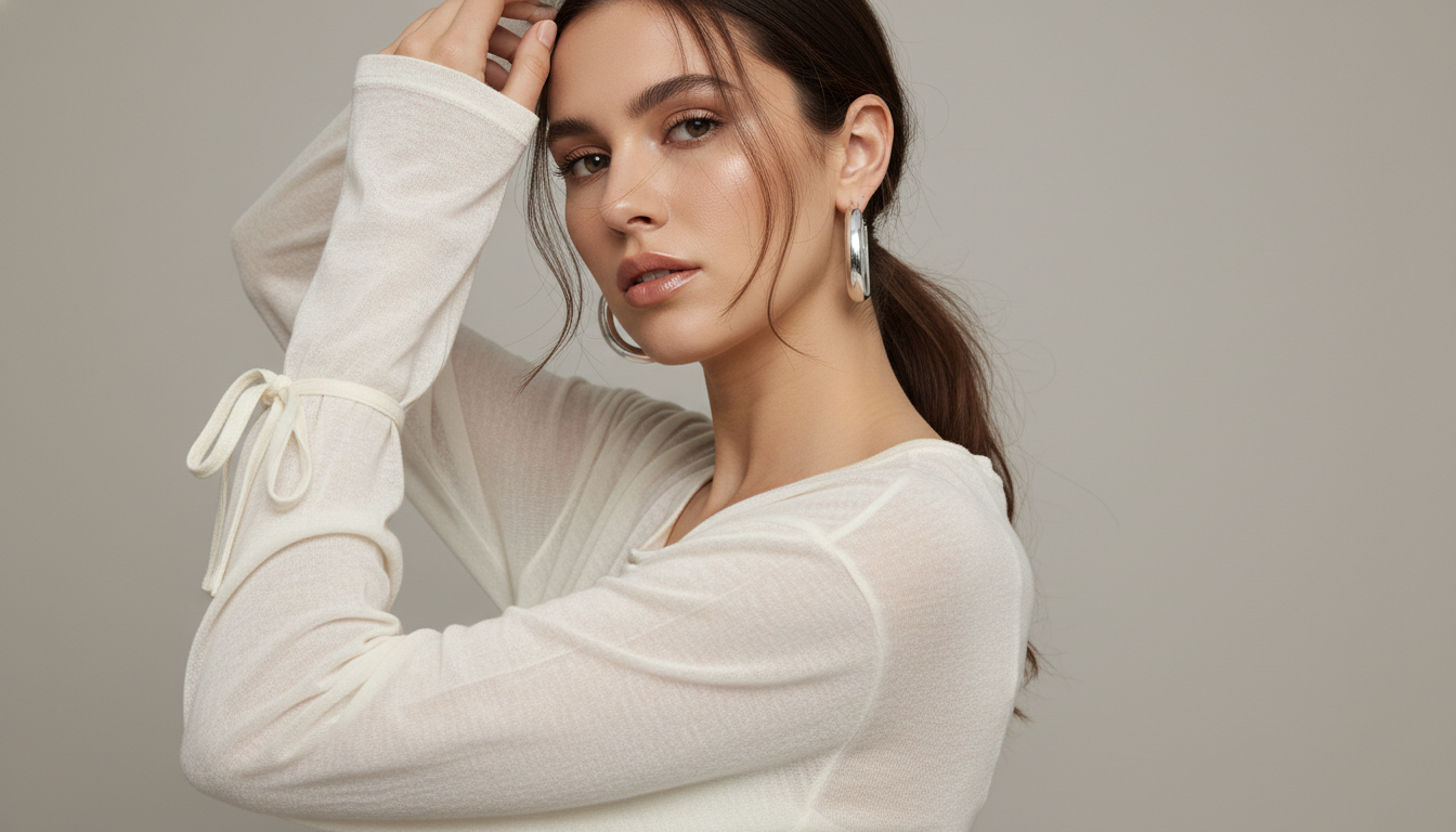 Промпт для фото в стиле 📸 Нежный минимализм: портрет в кремовых тонах