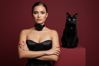 Промпт для фото в стиле 🖤 Дама в черном корсете: элегантная фэшн-история