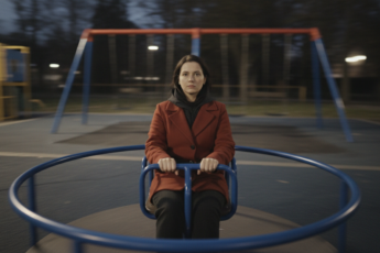 Промпт для фото в стиле 🎠 Ночное кружение: портрет в движении