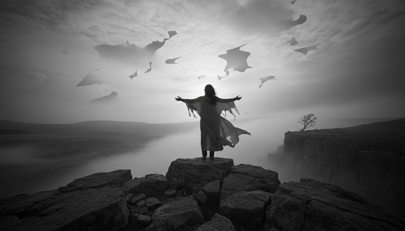 Промпт для фото в стиле 🔍 Искажение реальности: когда что-то пошло не так