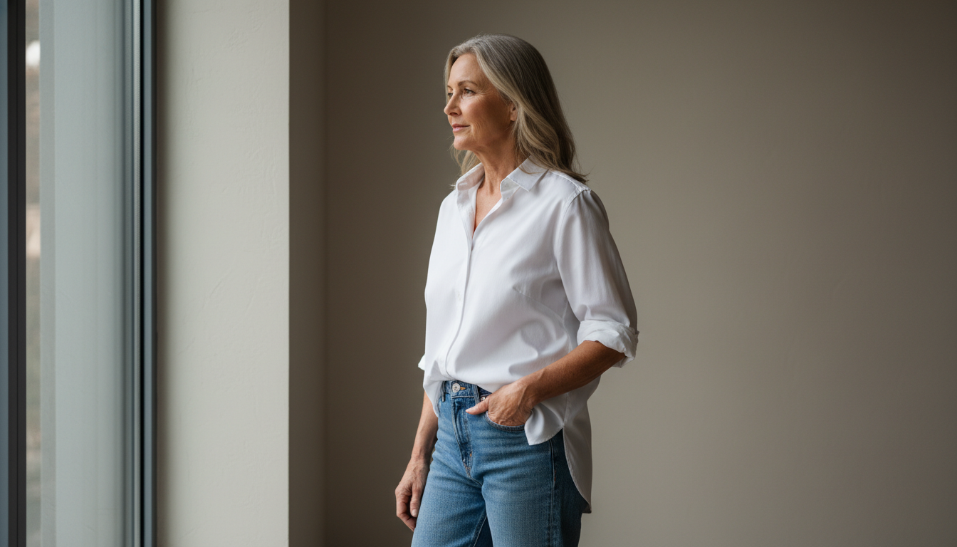 Промпт для фото в стиле 🌅 Тихий портрет у окна в мягком свете дня