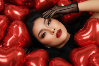 Промпт для фото в стиле 💝 Романтическая фотосессия в море сердец