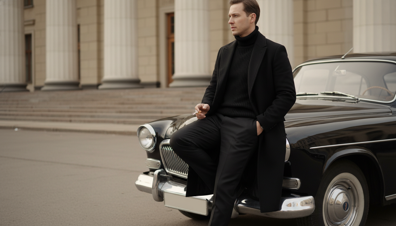 Промпт для фото в стиле 🎬 Нуар на русский манер: стиль и винтаж