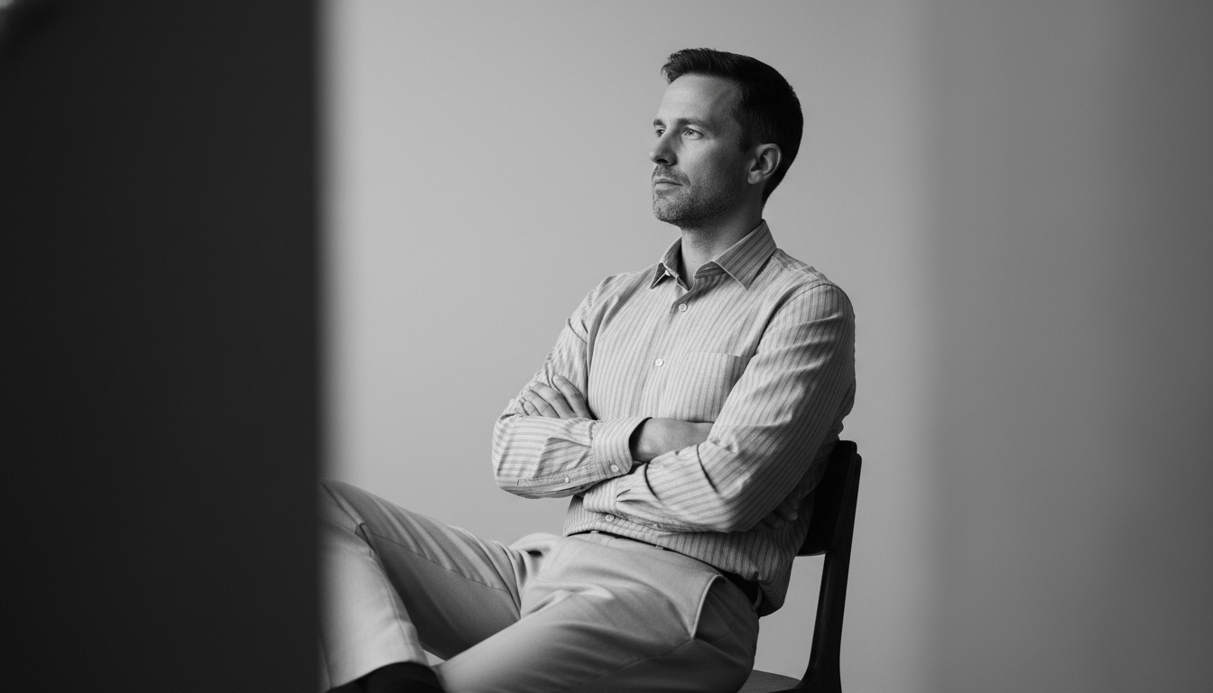 Промпт для фото в стиле 📸 Кинопортрет в оттенках серебра и графита