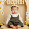 Промпт для фото в стиле 🌼 Нежная фотосессия малыша на первый день рождения