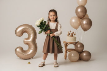 Промпт для фото в стиле 🎈 Нежная фотосессия к третьему дню рождения