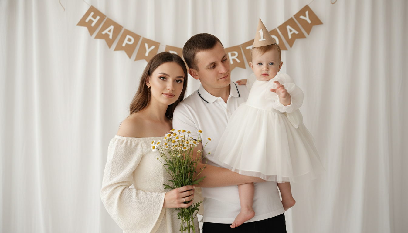 Промпт для фото в стиле 👨‍👩‍👧 Нежный семейный портрет в пастельных тонах