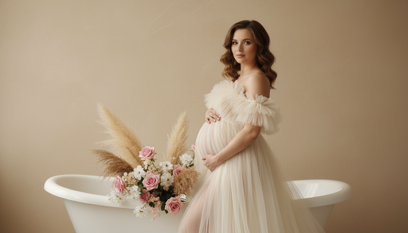 Промпт для фото в стиле 🤰 Нежные моменты в ожидании чуда