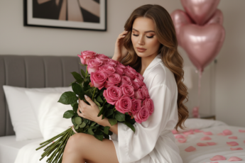 Промпт для фото в стиле 🌹 Нежное утро в розовых мечтах