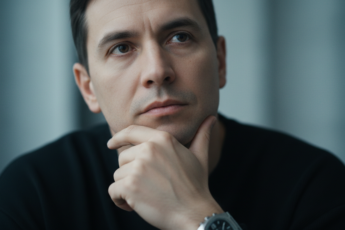 Промпт для фото в стиле 📸 Задумчивый портрет в холодных тонах