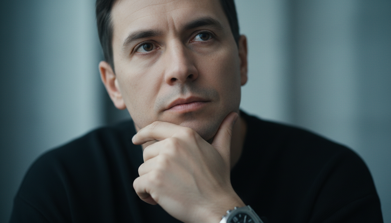 Промпт для фото в стиле 📸 Задумчивый портрет в холодных тонах