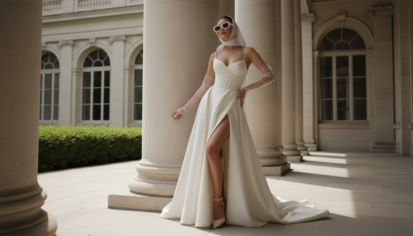 Промпт для фото в стиле 👰🏻‍♀️ Винтажная невеста: элегантность и стиль 60-х