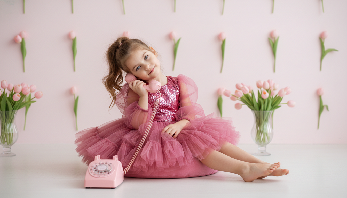 Промпт для фото в стиле 📞 Винтажная сказка в розовых тонах