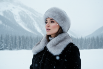 Промпт для фото в стиле ❄️ Зимняя прогулка в горах: портрет в пастельных тонах