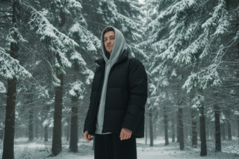 Промпт для фото в стиле 🌲 Зимний портрет в сердце елового леса