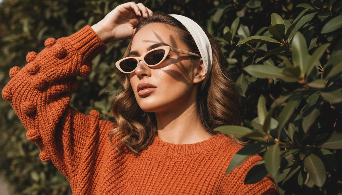 Промпт для фото в стиле 🍂 Осенний портрет в солнечных бликах