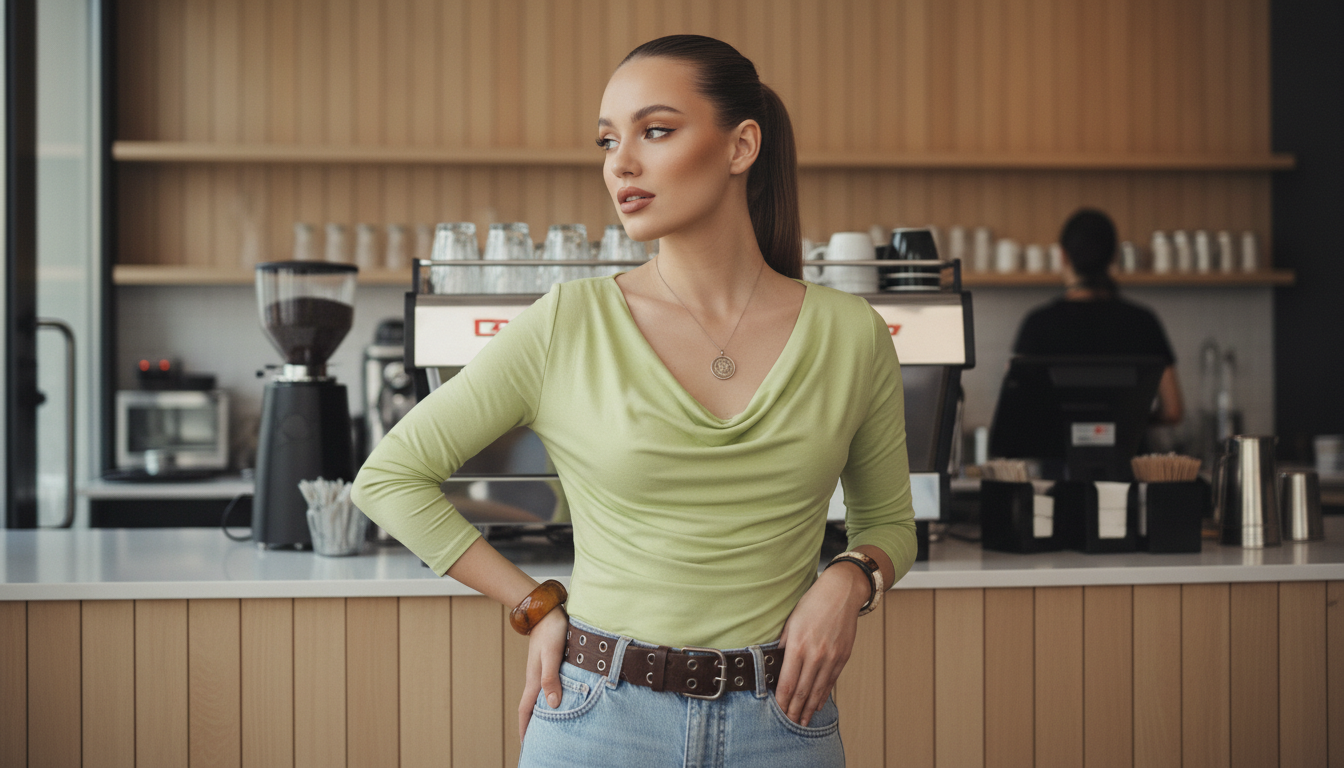 Промпт для фото в стиле ☕️ Уютный момент в кафе: стильная городская эстетика