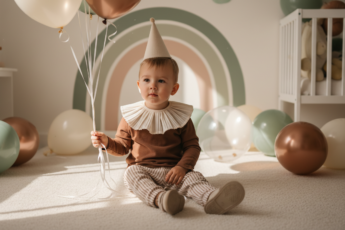 Промпт для фото в стиле 🎈 Уютный детский праздник в пастельных тонах