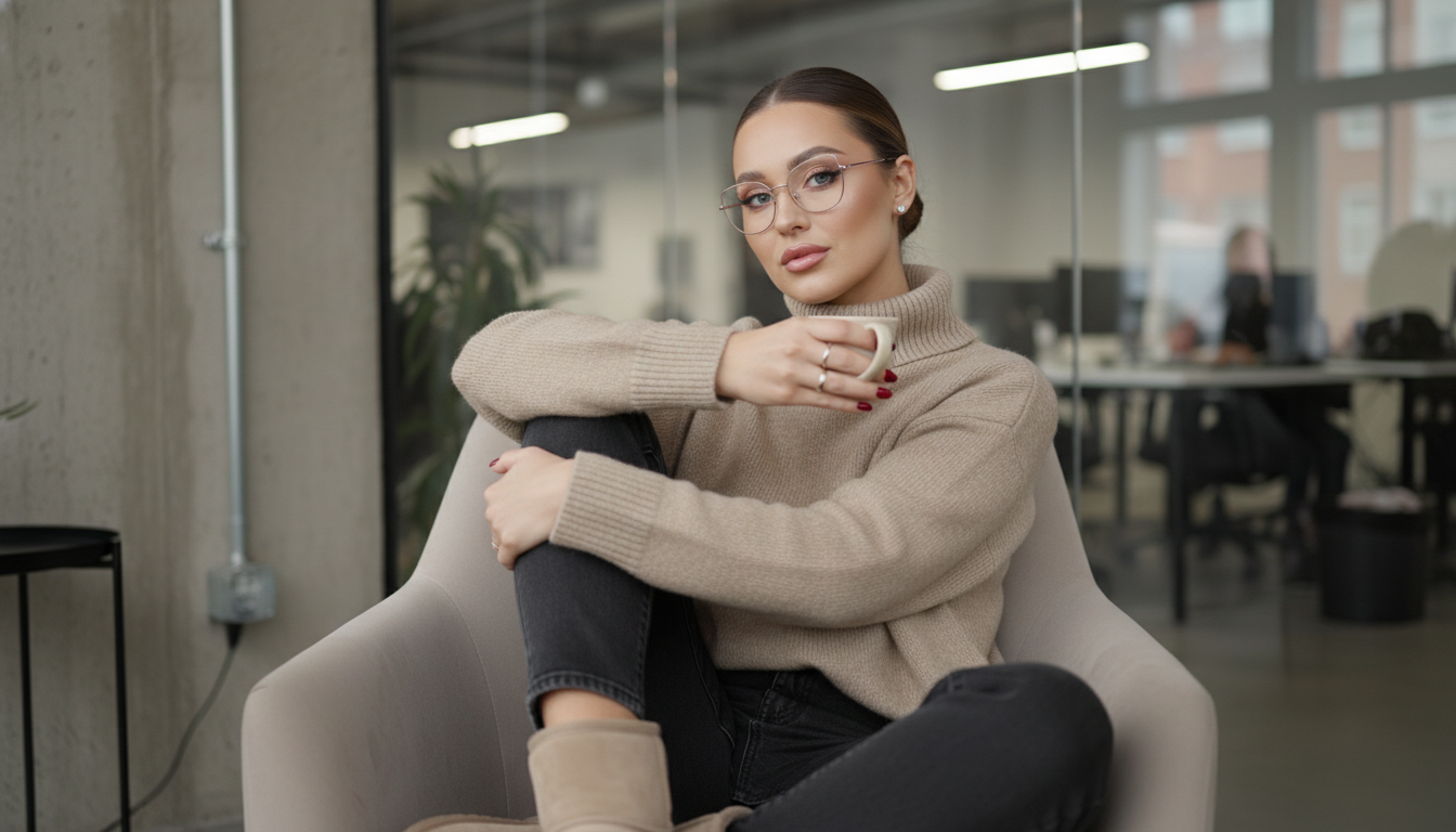 Промпт для фото в стиле 🍂 Уютный лайфстайл: кофе и спокойствие в городском кафе