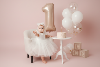 Промпт для фото в стиле 🎂 Первый день рождения маленькой принцессы