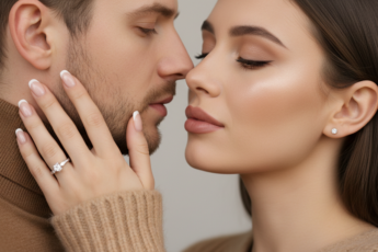 Промпт для фото в стиле 💫 Нежный поцелуй в теплых бежевых тонах