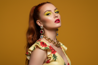 Промпт для фото в стиле 🌟 Золотая богиня: фэшн-портрет в солнечных тонах