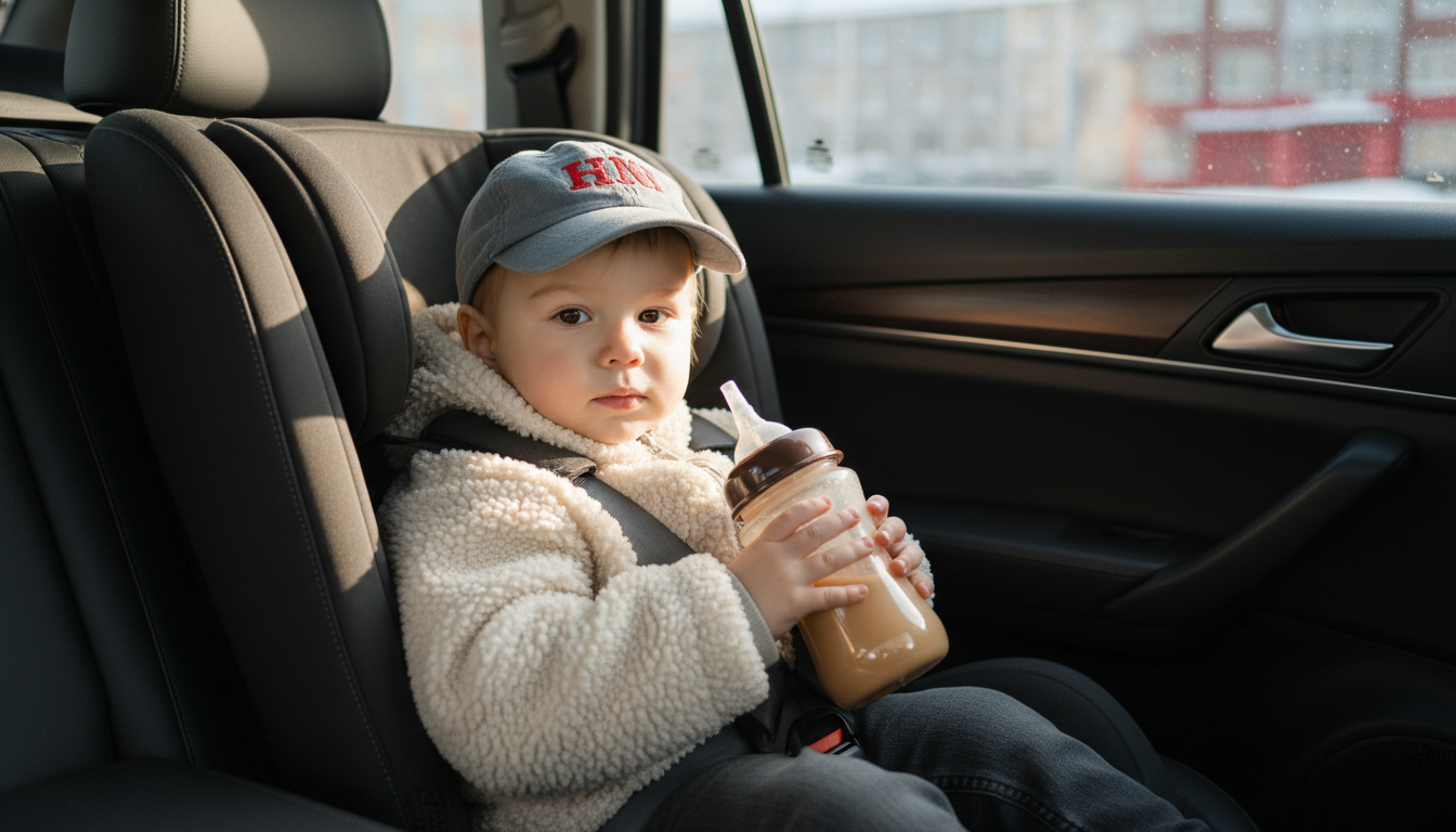 Промпт для фото в стиле 👶 Уютное путешествие маленького пассажира