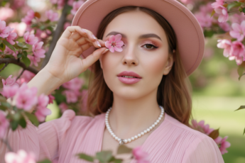 Промпт для фото в стиле 🌸 Нежный портрет в цветущем саду