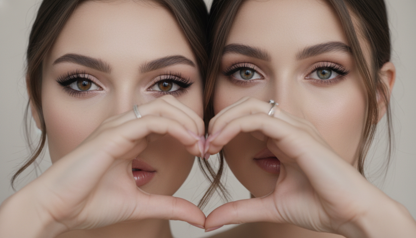 Промпт для фото в стиле 👯♀️ Симметрия красоты: две половинки одного портрета