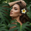 Промпт для фото в стиле 🌺 В объятиях тропического рая: чувственный портрет