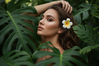 Промпт для фото в стиле 🌺 В объятиях тропического рая: чувственный портрет